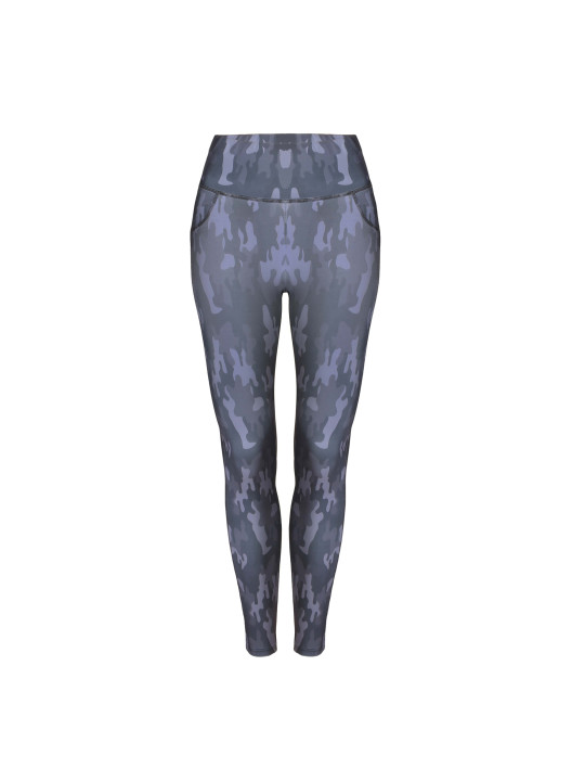 Camouflage Leggings, cropped, hoher Bund
