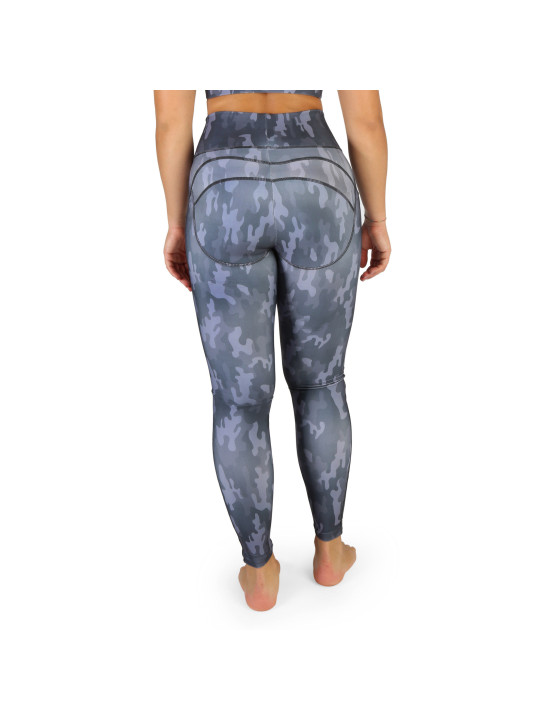 Graue Camo-Leggings für Sport Frauen