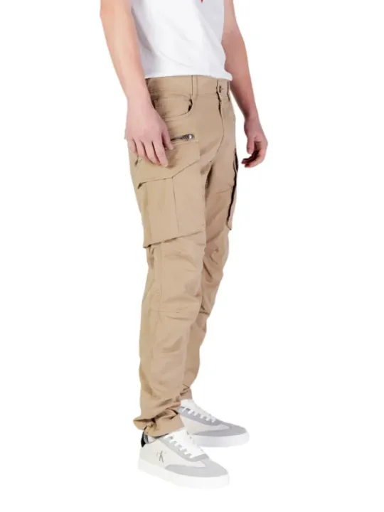 Khaki Cargo-Hose mit Taschen