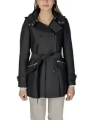 Schwarzer Morgan De Toi Trenchcoat