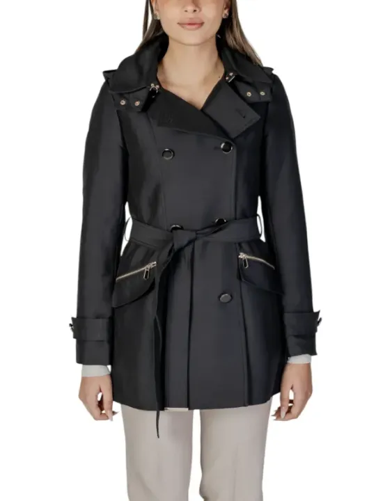 Schwarzer Morgan De Toi Trenchcoat