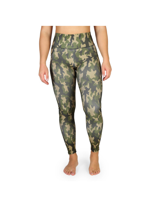 Grüne Camouflage Sport Leggings kurz
