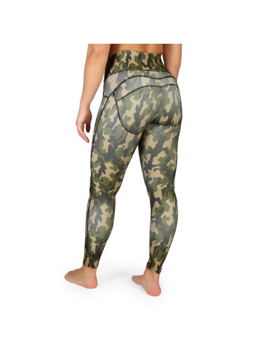 Grüne Camo-Leggings mit hoher Taille