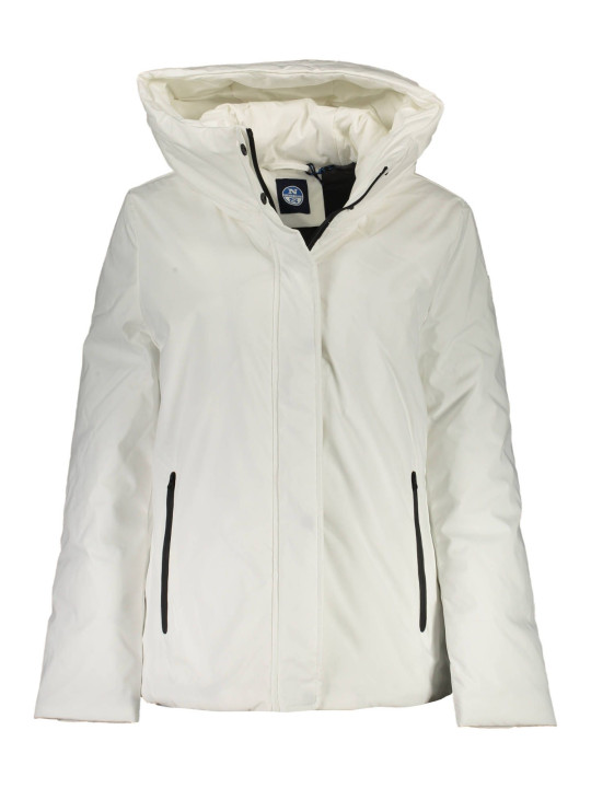 Jackets & Coats Chic White Hooded Jacket 240,00 € 8300825496210 | Planet-Deluxe