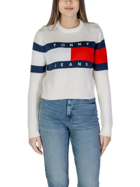 "Tommy Hilfiger Jeans Pullover im Sale | Tommy Hilfiger Jeans - Tommy Hilfiger Jeans Maglia Donna online kaufen"|Planet-Deluxe