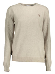 Sweaters Chic Beige Embroidered Logo Sweater 110,00 € 634336362077 | Planet-Deluxe