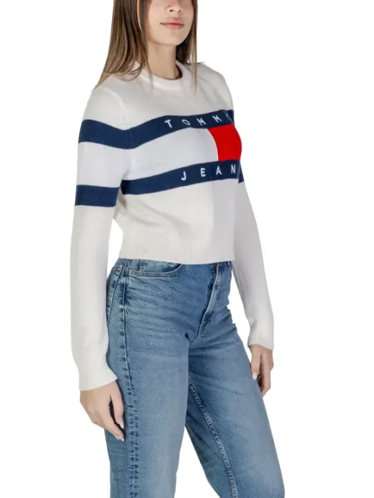 "Tommy Hilfiger Jeans Pullover im Sale | Tommy Hilfiger Jeans - Tommy Hilfiger Jeans Maglia Donna online kaufen"|Planet-Deluxe