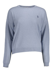 Sweaters Elegant Light Blue Embroidered Sweater 110,00 € 634416238063 | Planet-Deluxe