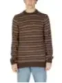 Gemusterter brauner Herren-Pullover aus Wolle