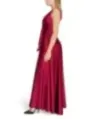 Rotes Satin Kleid mit Schleife