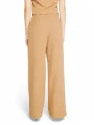Beige hochtaillierte weite Hosen Rinascimento
