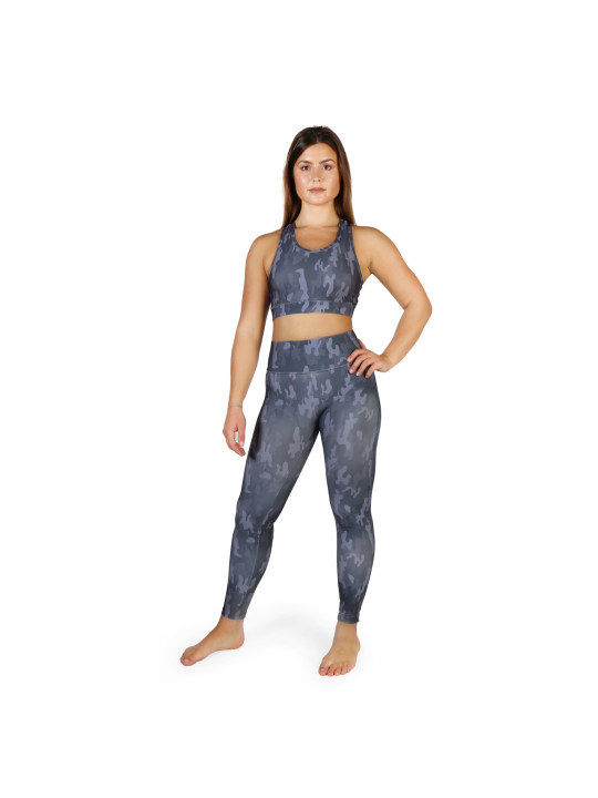 Dunkelgraues Camo Sport-BH und Leggings