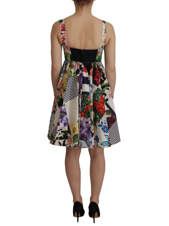 Dresses Elegant Patchwork Mini Dress in Vibrant Multicolor 2.700,00 € 8057155984176 | Planet-Deluxe