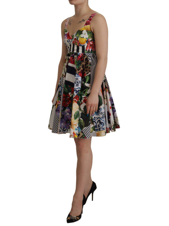 Dresses Elegant Patchwork Mini Dress in Vibrant Multicolor 2.700,00 € 8057155984176 | Planet-Deluxe