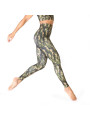 Grüne Camo-Leggings für sportliche Frauen