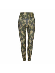 Grüne Camo-Leggings mit hohem Bund