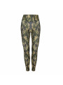 Grüne Camo-Leggings mit hohem Bund