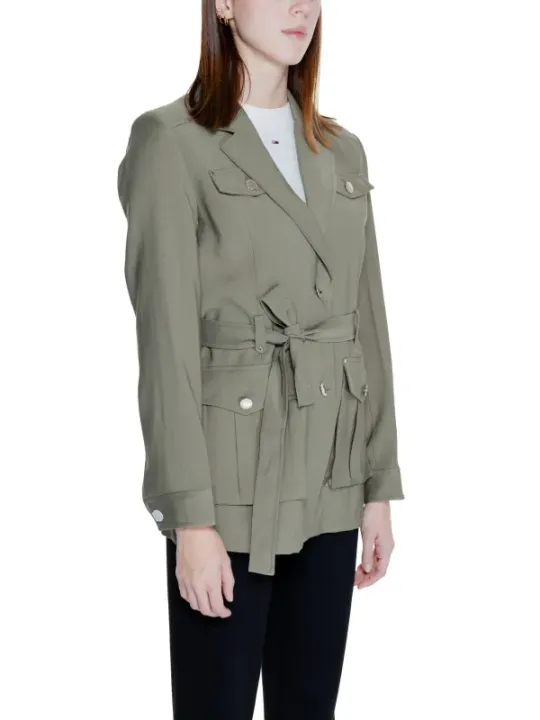 Khaki grüne Damenblazer mit Gürtel