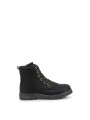 Schwarze Kampfstiefel mit goldenen Details