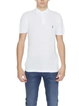 Weißes U.S. Polo Assn. Poloshirt