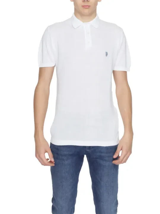 Weißes U.S. Polo Assn. Poloshirt