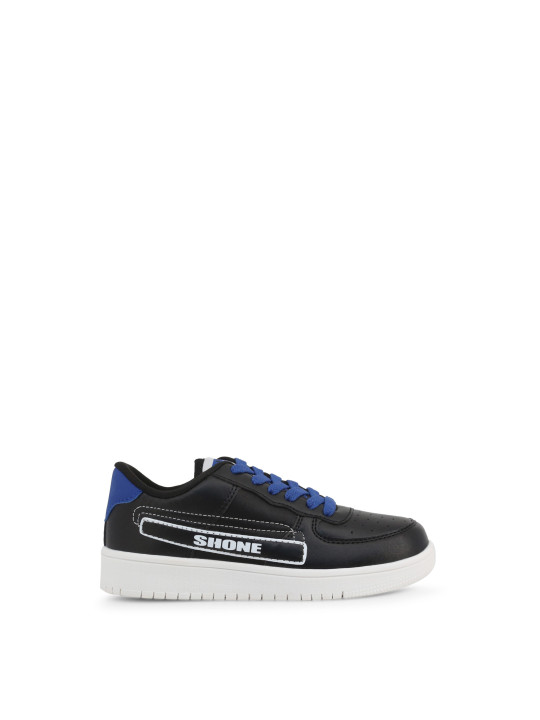 Schwarze Shone Sneakers mit weißer Sohle