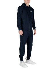 Schwarzer Ea7 Trainingsanzug mit Logo