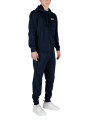 Schwarzer Ea7 Trainingsanzug mit Logo