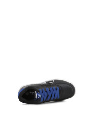 Schwarze Sneaker mit blauen Akzenten