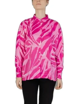 Pink-weiß gestreiftes Zebra Hemd