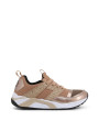 Beige Sneaker mit goldenen Akzenten
