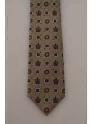 Ties & Bowties Elegant Silk Beige Necktie 300,00 € 8050249423292 | Planet-Deluxe