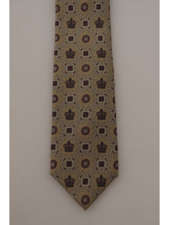 Ties & Bowties Elegant Silk Beige Necktie 300,00 € 8050249423292 | Planet-Deluxe