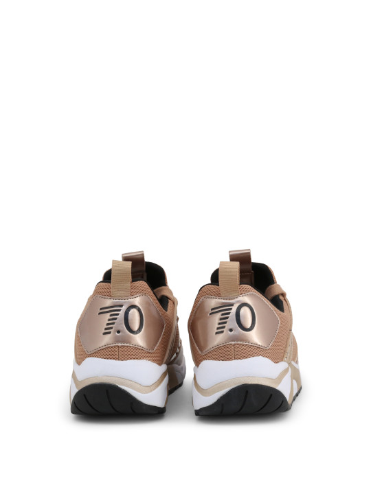 Rosegold Sneakers Tan Mesh Detail