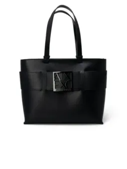Schwarze Armani Exchange Ledertasche elegant