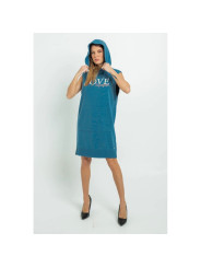 Dresses Casual Blue Maxi Hooded Camisole Dress 100,00 € 8060834745937 | Planet-Deluxe