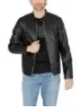 Armani Exchange Lederjacke schlanker Schnitt