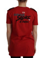 Tops & T-Shirts Elegant Red Crewneck Cotton Tee 840,00 € 8057155591701 | Planet-Deluxe