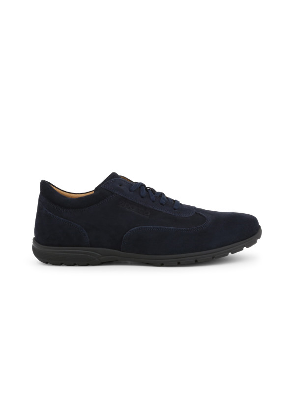 Schwarze Lederschuhe mit blauem Farbton Schwarze Lederschuhe mit blauem Farbton