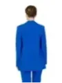 Blauer Damenanzug, tailliertes Design