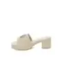 Weiße Sandalen mit hohem Absatz