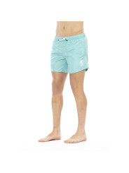 Swimwear Sleek Light Blue Swim Shorts with Front Print 80,00 € 8050593833068 | Planet-Deluxe