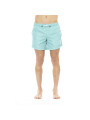 Swimwear Sleek Light Blue Swim Shorts with Front Print 80,00 € 8050593833068 | Planet-Deluxe