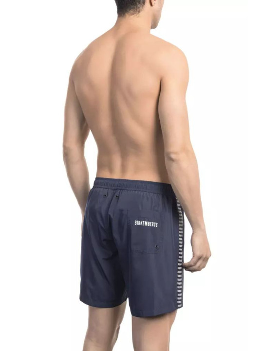 Swimwear Elegant Blue Tape-Trim Swim Shorts 90,00 € 8050593833716 | Planet-Deluxe