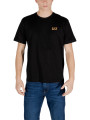 Schwarzes EA7 Logo T-Shirt