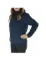 Marineblaue Fleecejacke mit Reißverschluss