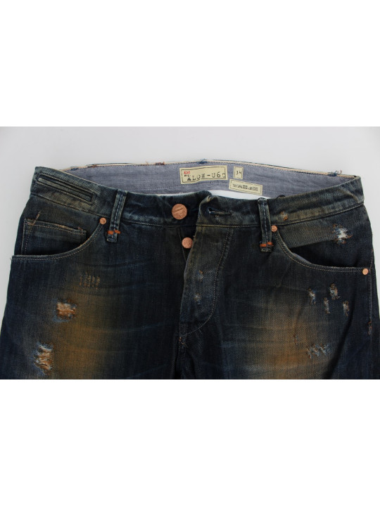 Jeans & Pants Elegant Straight Fit Men's Denim Jeans 160,00 € 8058091151426 | Planet-Deluxe