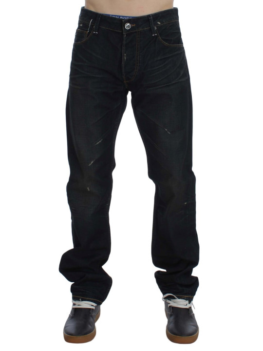 Jeans & Pants Elegant Straight Fit Dark Blue Jeans 160,00 € 8050246187432 | Planet-Deluxe