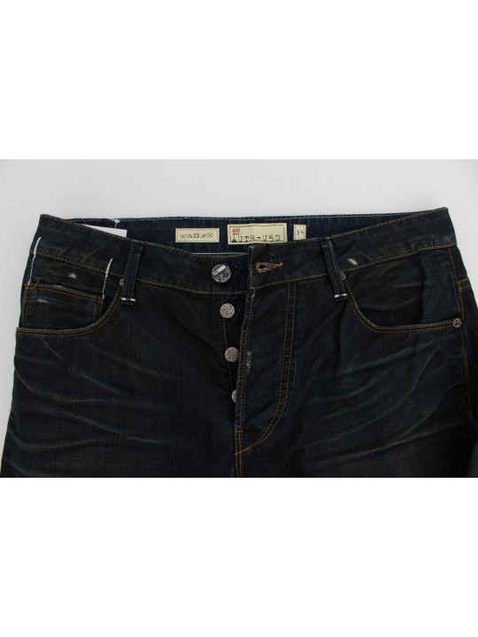 Jeans & Pants Elegant Straight Fit Dark Blue Jeans 160,00 € 8050246187432 | Planet-Deluxe