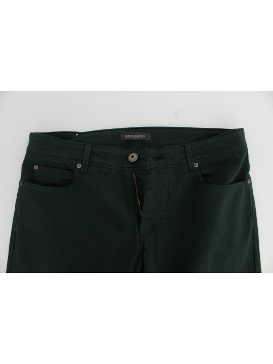 Jeans & Pants Chic Green Straight Cut Jeans 340,00 € 7333413030016 | Planet-Deluxe